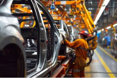 Automobile manufacturing assembly line