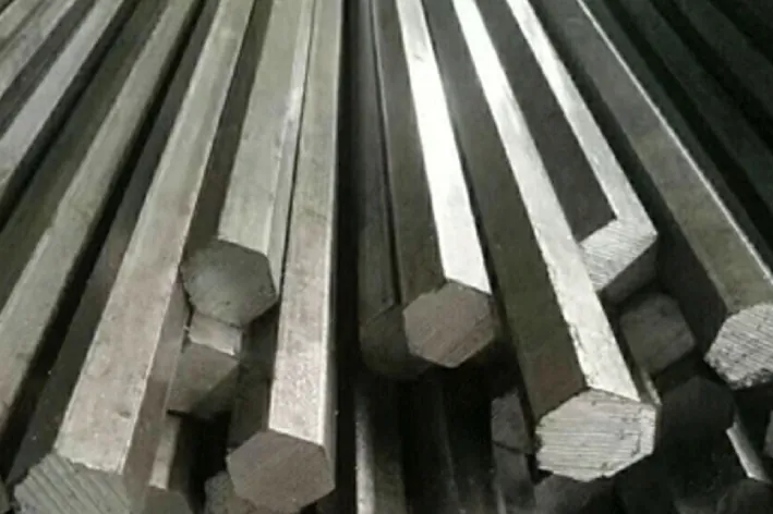 Stainless steel hexagonal bars with precision-cut ends