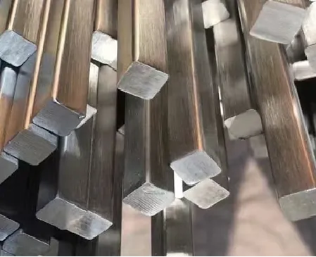 Stainless steel square bars in various sizes